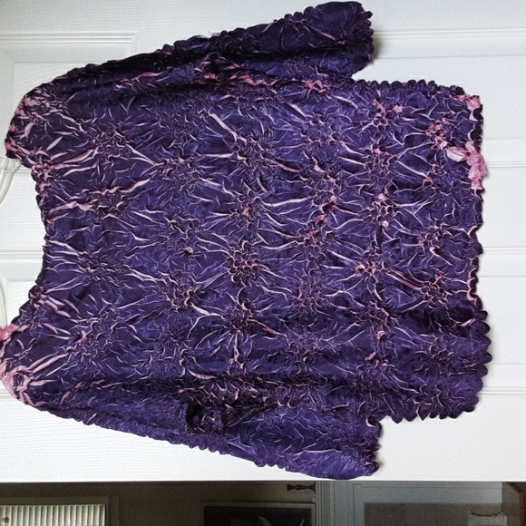 Magic Scarf Wrinkle Free Expandable Purple Top w Pink Undertones sz X L to 2x. - Picture 8 of 10
